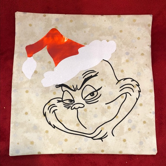 NWT grinch holiday pillow cover 16 inches - Picture 4 of 4